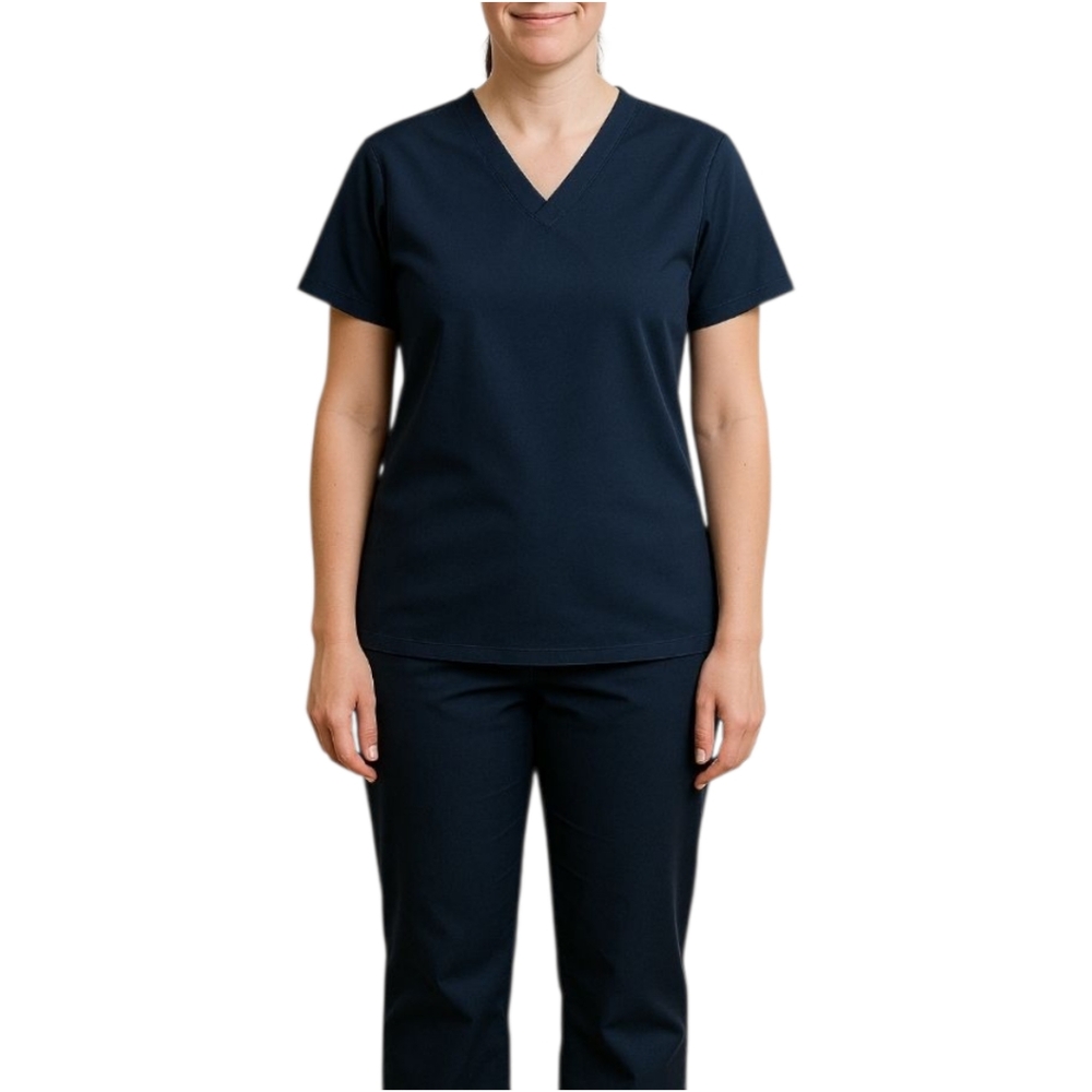 New Workwear Scrub Set, Black Top And Bottom NEW Xs Nurse Doctor Veterinarian